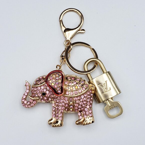 Louis Vuitton Accessories - Authentic Louis Vuitton Lock & Key with Unbranded Elephant Charm, Keychain